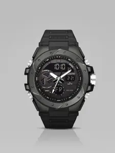 CARLINGTON Men Dial&Straps Analogue and Digital Multi Function Watch Endurance 9140 Black
