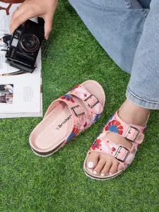 BRISKERS Women Open Toe Flats with Buckles