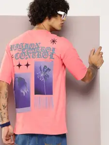 Kook N Keech Typography Printed Drop-Shoulder Sleeves Oversized T-shirt with Pocket