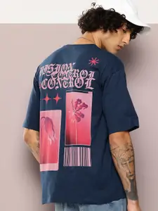 Kook N Keech Printed Drop-Shoulder Sleeves Oversized Pure Cotton T-shirt