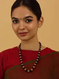 Kushal's Fashion Jewellery 92.5 Pure Silver Gold-Plated Necklace