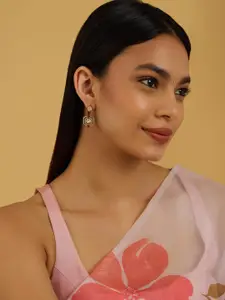 Kushal's Fashion Jewellery Embellished Bridal Kundan Studded Contemporary Drop Earrings