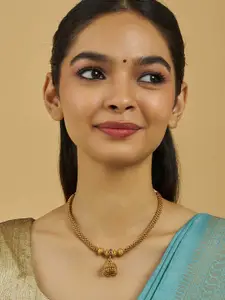 Kushal's Fashion Jewellery Gold-Plated Antique Necklace