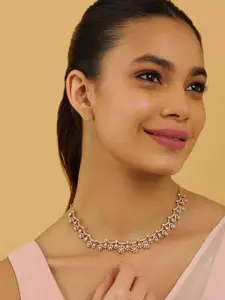 Kushal's Fashion Jewellery Copper Rhodium-Plated Necklace