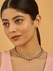 Kushal's Fashion Jewellery Embellished Bridal  Kundan Studded Necklace