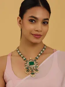 Kushal's Fashion Jewellery Kundan Studded & Beaded Necklace