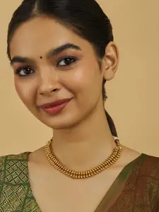Kushal's Fashion Jewellery Gold-Plated Antique Necklace