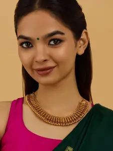 Kushal's Fashion Jewellery Gold-Plated Antique Necklace