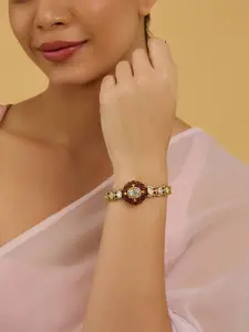 Kushal's Fashion Jewellery Embellished Bridal  Kundan Studded Bangle