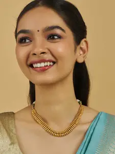 Kushal's Fashion Jewellery Gold-Plated Antique Necklace
