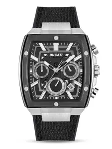 Ducati Men Dial & Leather Straps Chronograph Watch DTWGO0001001