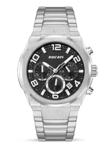 Ducati Men Dial & Stainless Steel Bracelet Style Straps Chronograph Watch DTWGI0001106