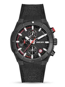 Ducati Men Dial & Leather Wrap Around Straps Chronograph Watch DTWGO0001201