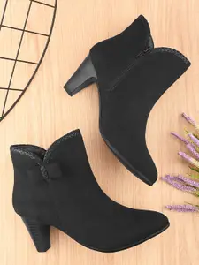 The Roadster Lifestyle Co Women Round Toe Kitten Heeled Regular Boots