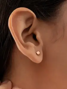 Nistra Square Studs Earrings