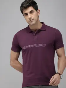 Arrow Printed Polo Collar Pure Cotton T-shirt