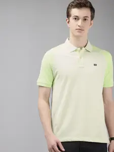 Arrow Raglan Sleeves Polo Collar T-shirt