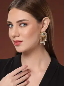 PANASH Brass Contemporary Drop Earrings
