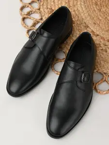Regal Men Genuine Leather Formal Monk Shoes With Buckle