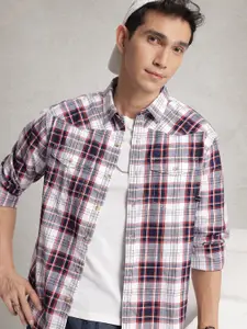 WROGN Pure Cotton Comfort Checked Casual Shirt
