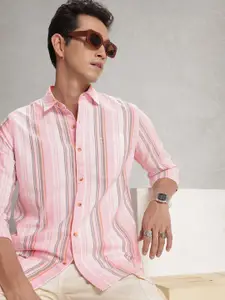 WROGN Striped Pure Cotton Casual Shirt