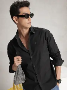 WROGN Self Checked Pure Cotton Casual Shirt