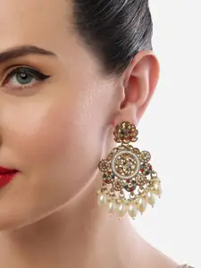 Zaveri Pearls Contemporary Drop Earrings