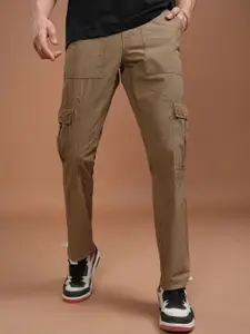 HIGHLANDER Men Overdyed Ribstop Dobby Straight Fit Cargo Pant
