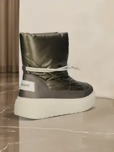 BAGATT Women Platform Heeled Slip On Regular Boots