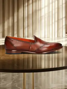 Bugatti Men Leather Formal Slip-Ons