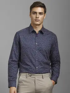 Louis Philippe Men Classic Spread Collar Floral Printed Cotton Formal Shirt