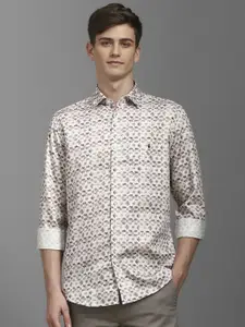 Louis Philippe Sport Men Geometric Printed Smart Fit Cotton Casual Shirt
