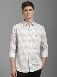 Louis Philippe Sport Men Abstract Printed Opaque Cotton Casual Shirt