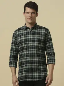 Allen Solly Men Custom Spread Collar Checked Cotton Casual Shirt