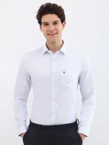 Allen Solly Men Spread Collar Floral Printed Cotton Slim Fit Formal Shirt
