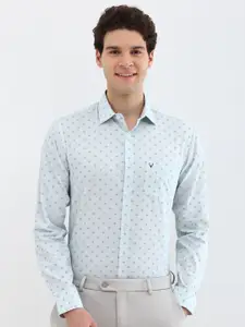 Allen Solly Men Spread Collar Floral Printed Cotton Slim Fit Formal Shirt