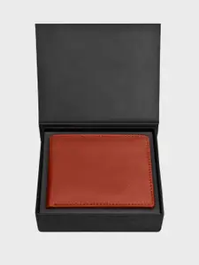 The Wallet Store Men Textured Leather Two Fold Wallet