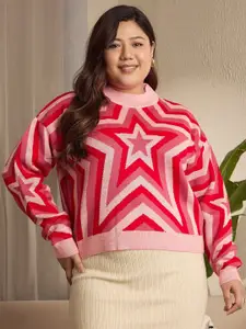 Berrylush Curve Women Plus Size Printed Pullover