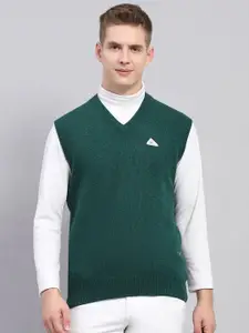 Monte Carlo Men Woollen V Neck Sleeveless Pullover Sweater