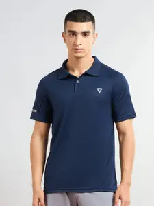 Technosport Men Colourblocked Antimicrobial Slim Fit Sports T-shirt