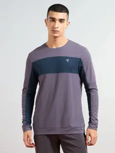 Technosport Men Colourblocked Antimicrobial Slim Fit Sports T-shirt