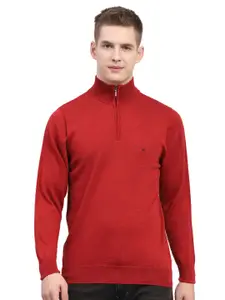 Monte Carlo Men Mock Collar Woollen Pullover Sweater