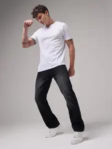 VUDU Men Comfort Relaxed Fit Light Fade Cotton Jeans