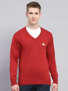 Monte Carlo Men V-Neck Woollen Long Sleeves Pullover