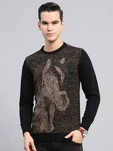 Monte Carlo Men Self Design Woollen Pullover