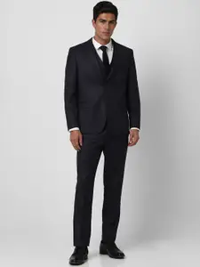 Van Heusen Men Slim Fit  Single-Breasted Formal Blazer and Waistcoat with Trousers Suit