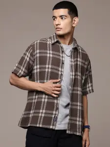 The Roadster Lifestyle Co. Comfort Checked Pure Cotton Relaxed Fit Casual Shirt