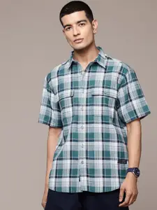 The Roadster Lifestyle Co. Comfort Tartan Checked Relaxed Fit Casual Shirt