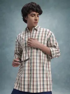 The Roadster Lifestyle Co. Relaxed Checked Pure Cotton Casual Shirt