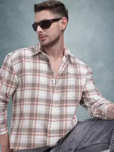 The Roadster Life Co. Pure Cotton Opaque Checked Relaxed Fit Casual Shirt